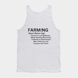 Farming Humorous and Sarcastically Definition Gift Idea for Framer Tank Top